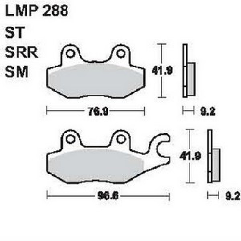 AP Racing LMP288 SM típusú fékbetét