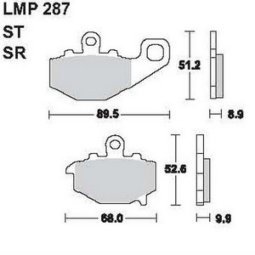 AP Racing LMP287 SR típusú fékbetét