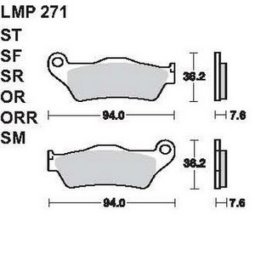 AP Racing LMP271 ORR típusú fékbetét