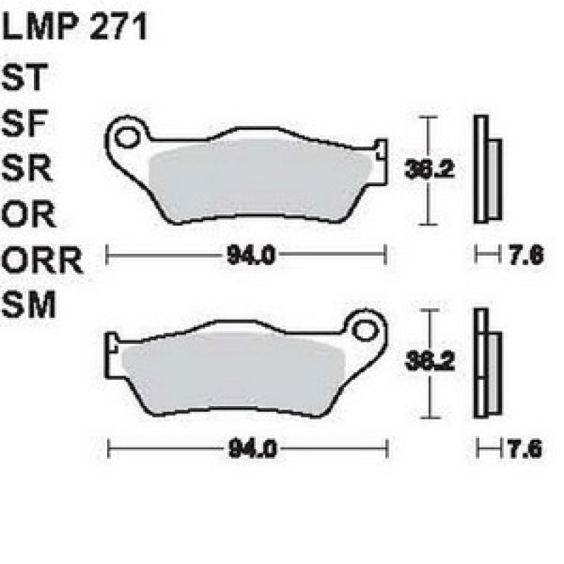 AP Racing LMP271 ST típusú fékbetét