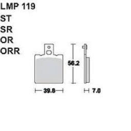 AP Racing LMP119 OR típusú fékbetét