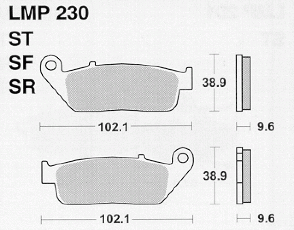 AP Racing LMP230 SR típusú fékbetét