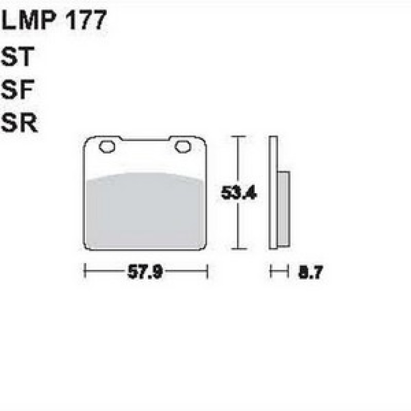 AP Racing LMP177 SR típusú fékbetét