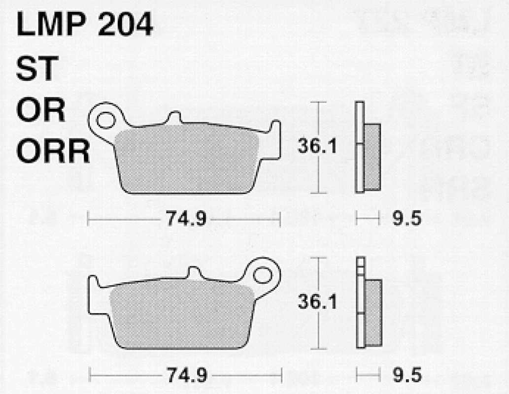 AP Racing LMP204 OR típusú fékbetét