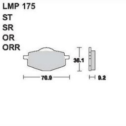 AP Racing LMP175 OR típusú fékbetét