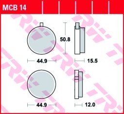 TRW MCB14 fékbetét