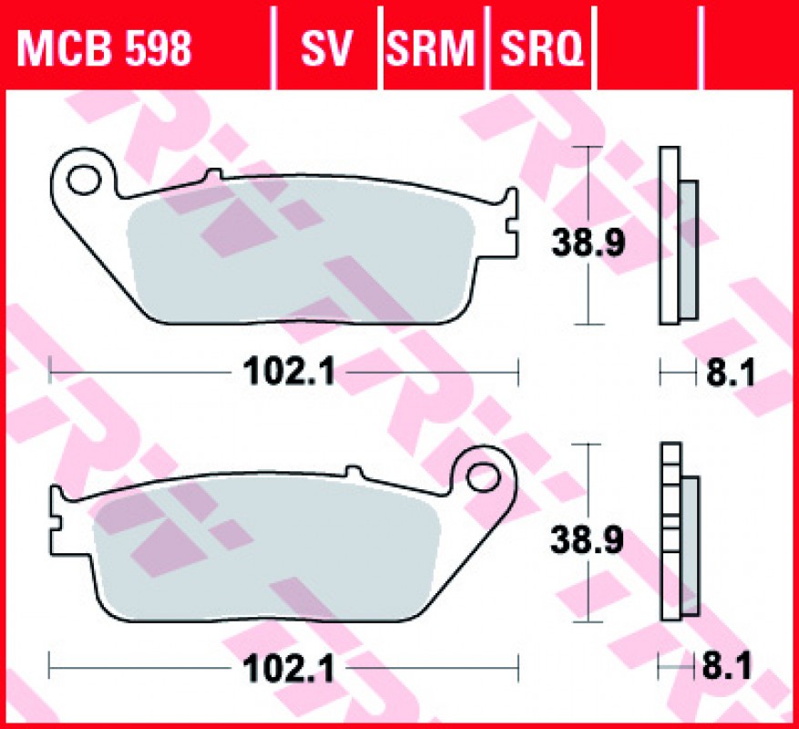 TRW MCB598 fékbetét