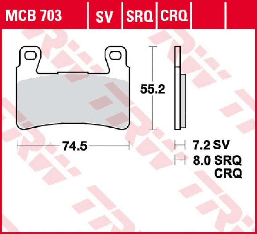 TRW MCB703 SV fékbetét