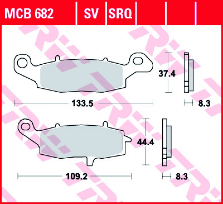 TRW MCB682 fékbetét