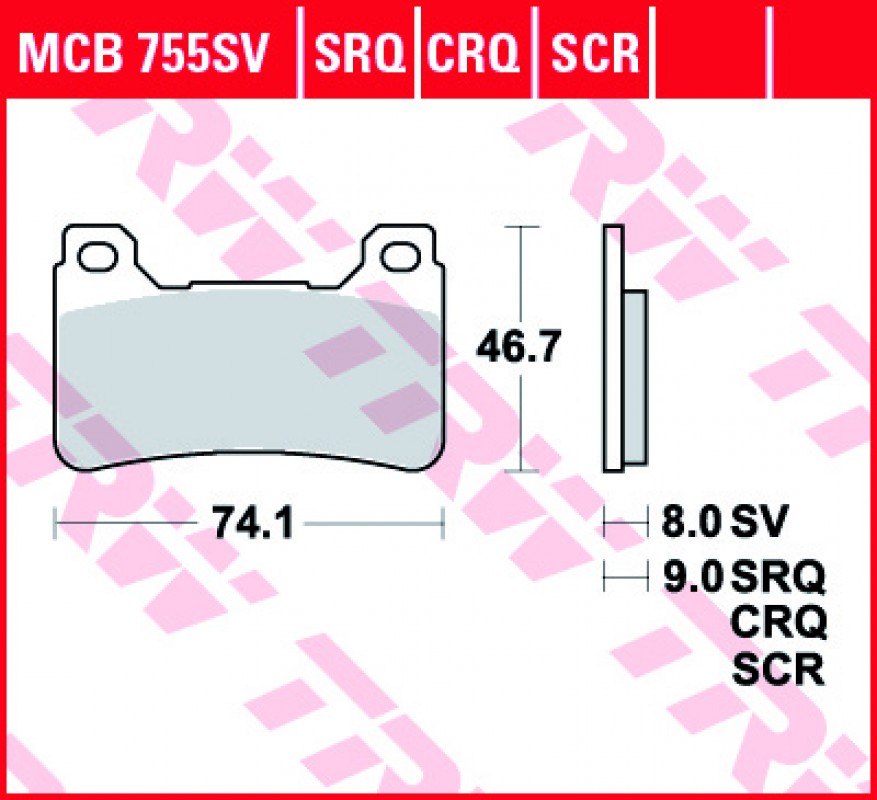 TRW MCB755 SV fékbetét