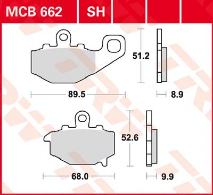 TRW MCB662 SH fékbetét