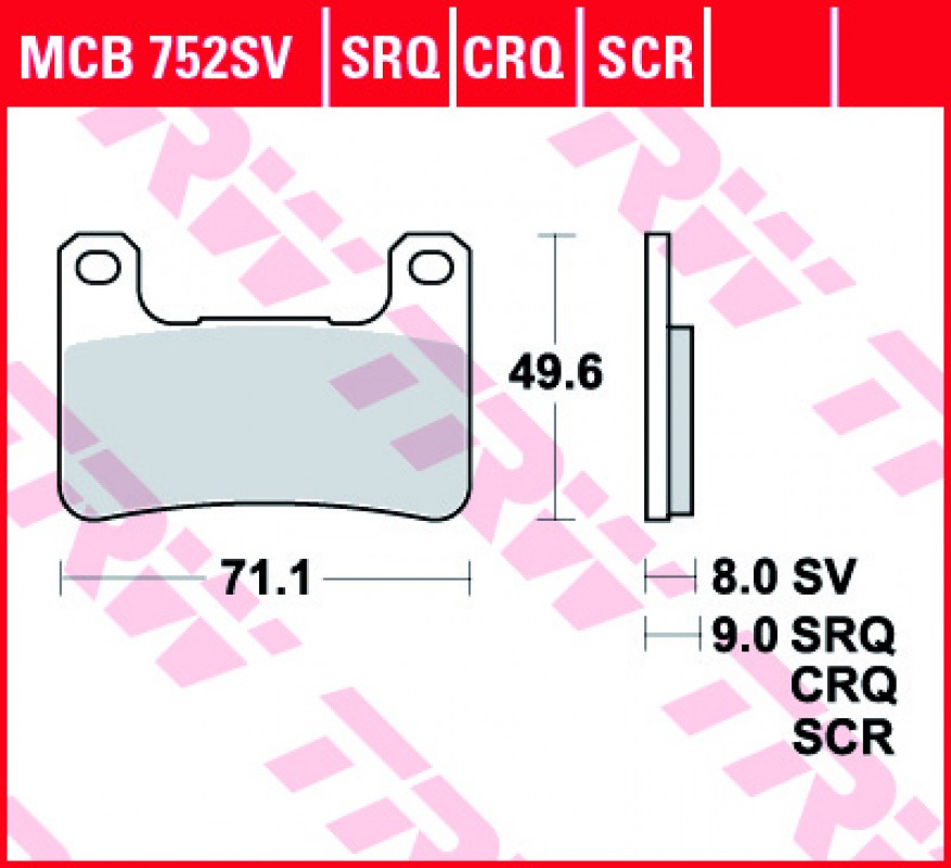 TRW MCB752 SV fékbetét