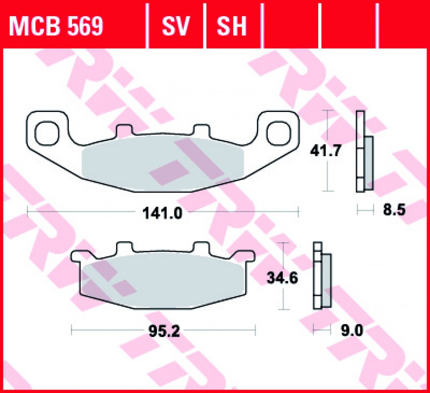 TRW MCB569 fékbetét