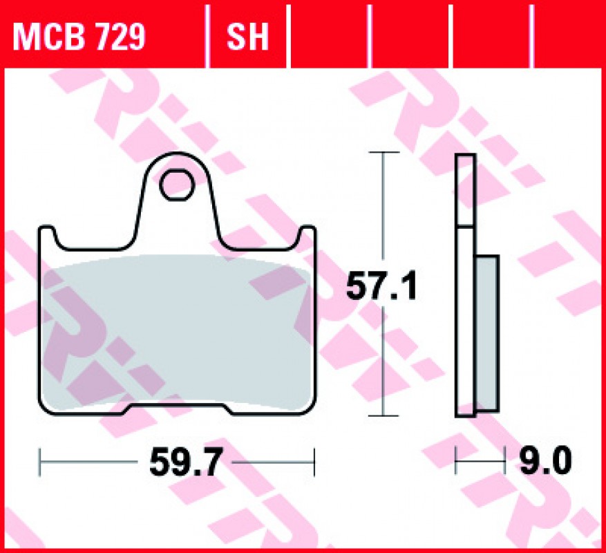 TRW MCB729 fékbetét