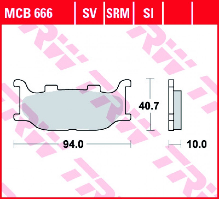 TRW MCB666 fékbetét