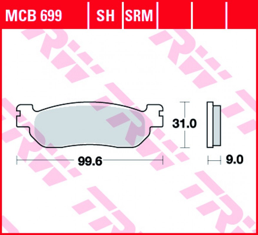 TRW MCB699 fékbetét