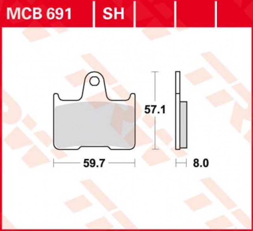 TRW MCB691 SH fékbetét