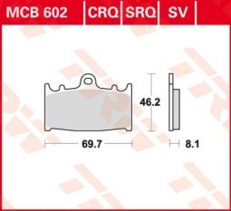 TRW MCB602 fékbetét