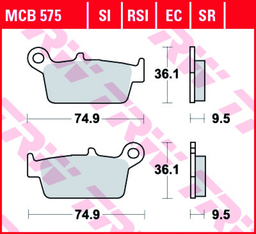 TRW MCB575 EC fékbetét