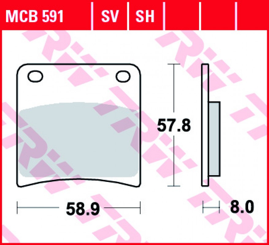 TRW MCB591 fékbetét