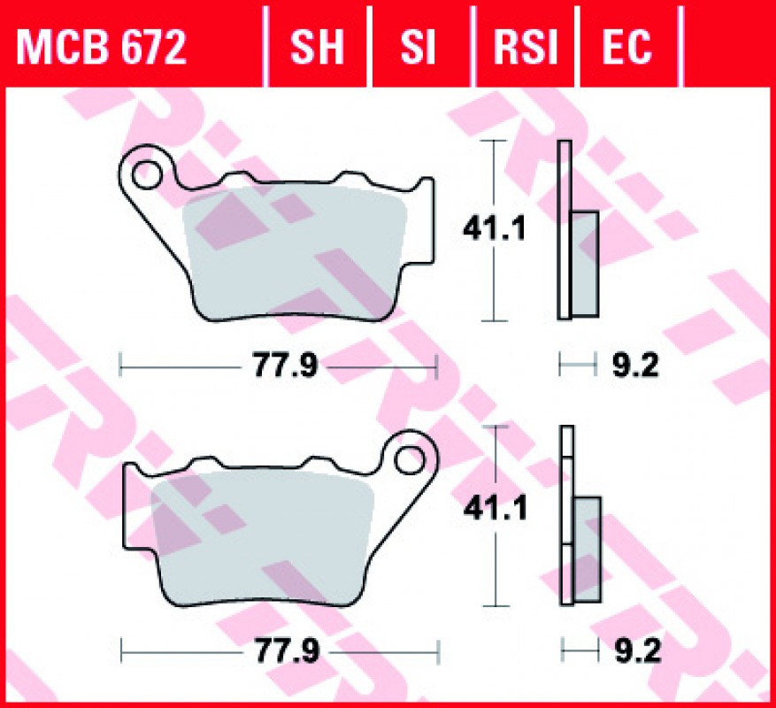 TRW MCB672 EC fékbetét