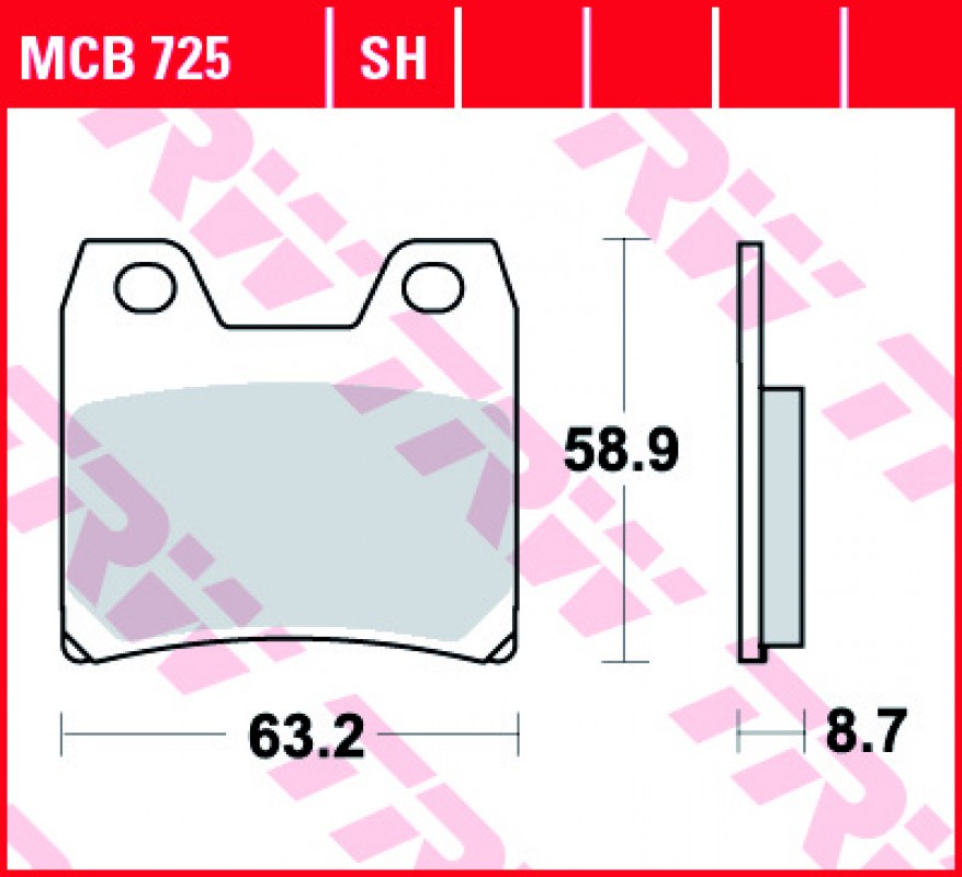 TRW MCB725 fékbetét