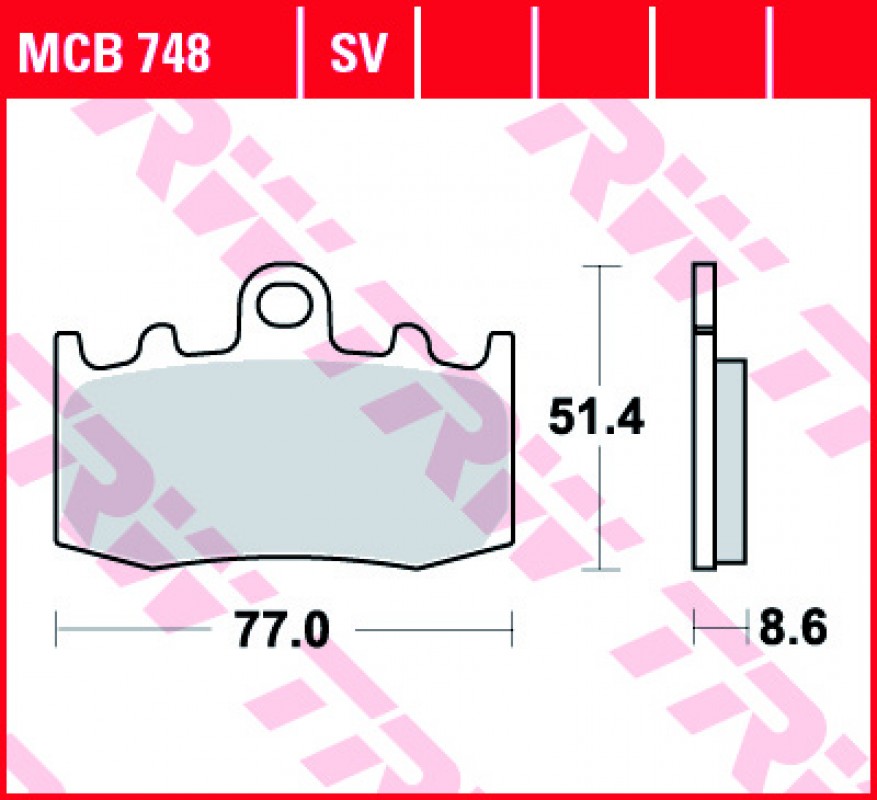 TRW MCB748 fékbetét