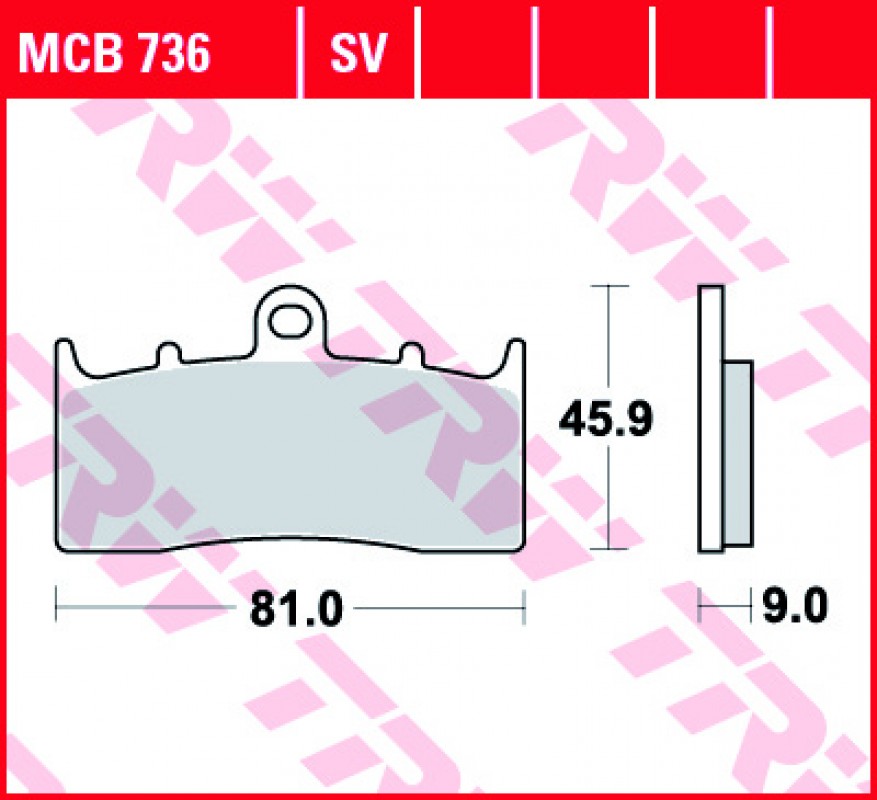 TRW MCB736 fékbetét