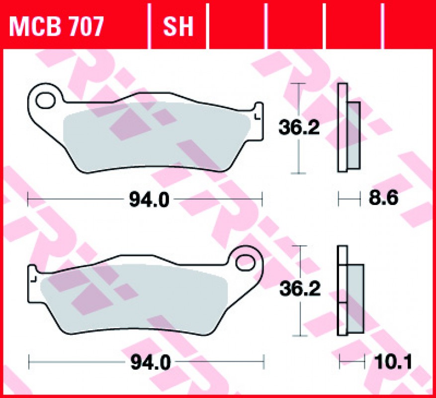 TRW MCB707 SH fékbetét