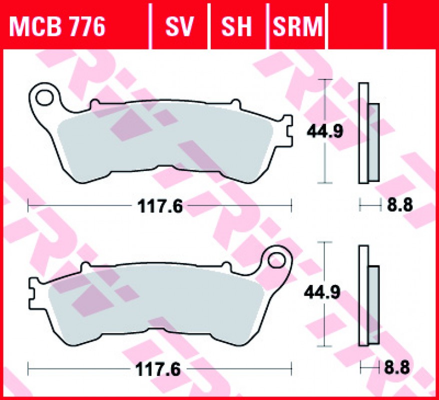 TRW MCB776 SRM fékbetét