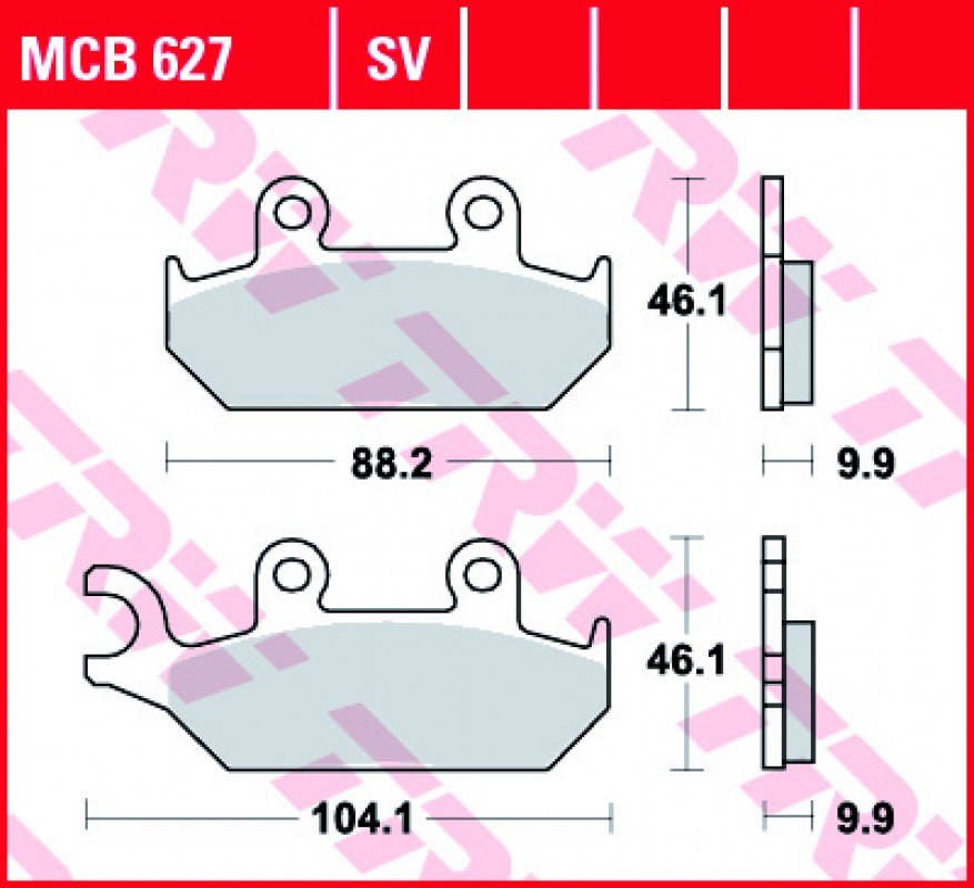 TRW MCB627 Sv fékbetét