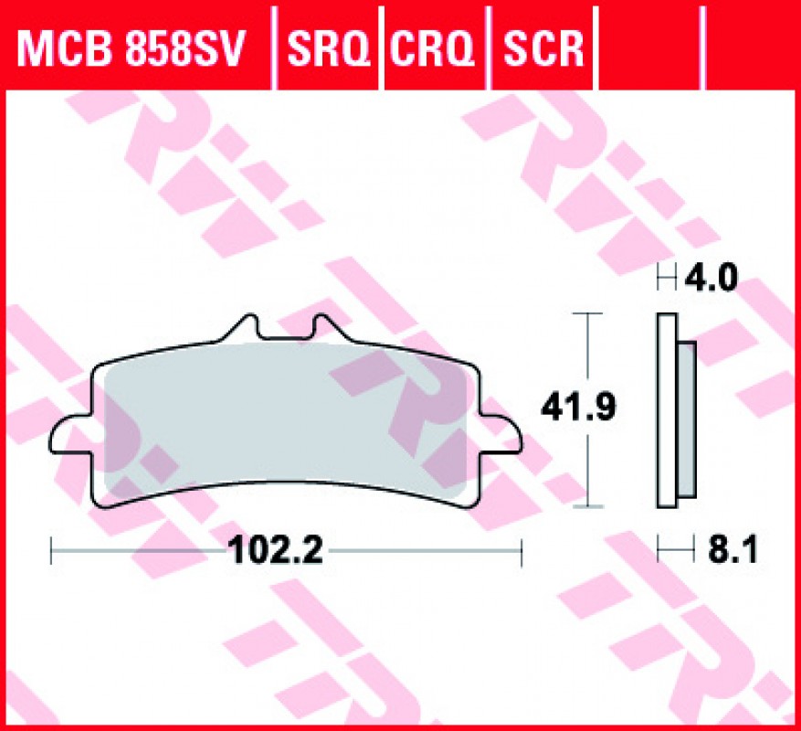 TRW MCB858 SV fékbetét