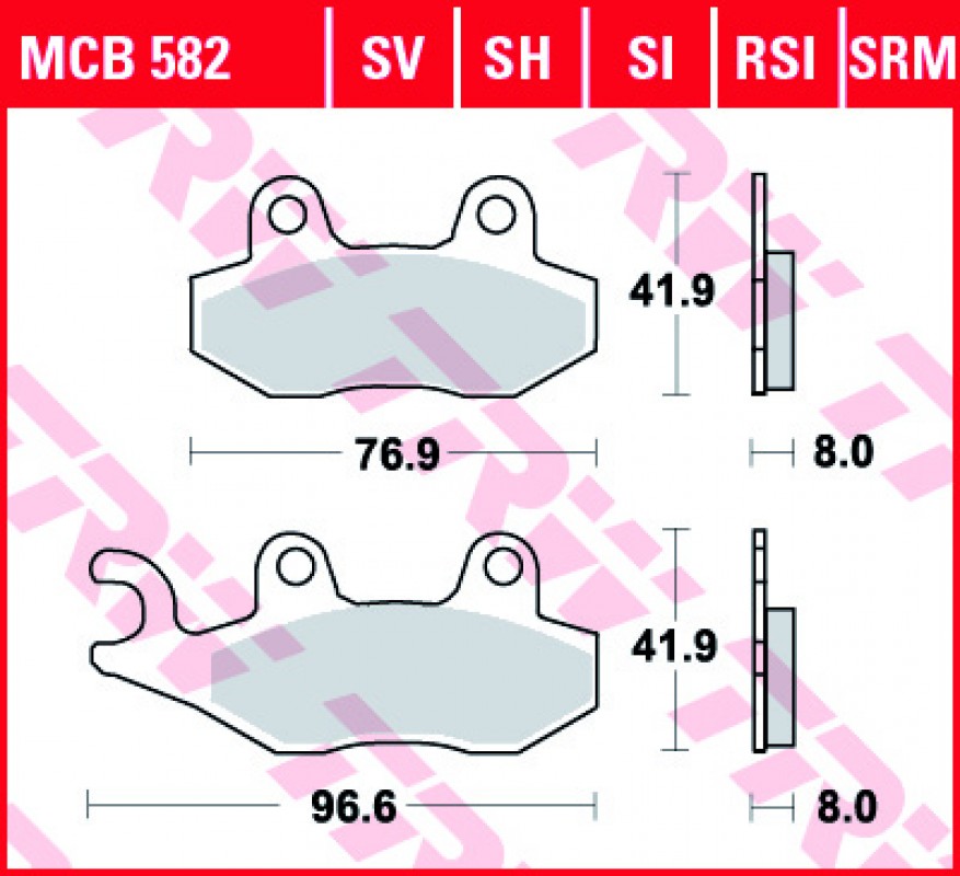 TRW MCB582 SH fékbetét