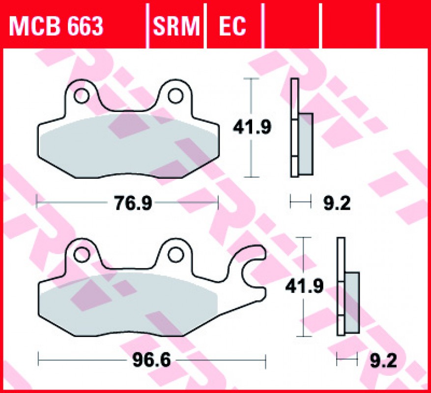 TRW MCB663 fékbetét