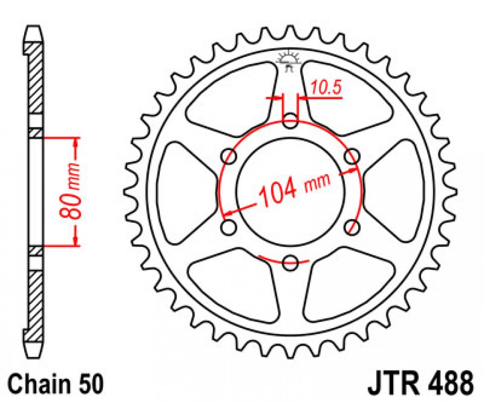 JT lánckerék JTR488.38