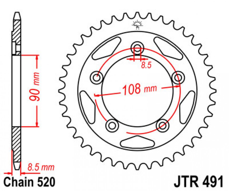 JT lánckerék JTR491.38