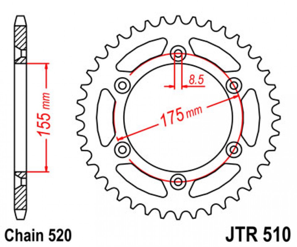 JT lánckerék JTR510.48