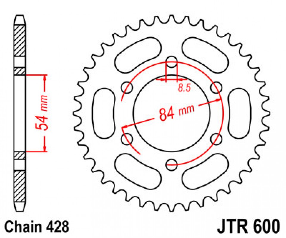 JT lánckerék JTR600.52