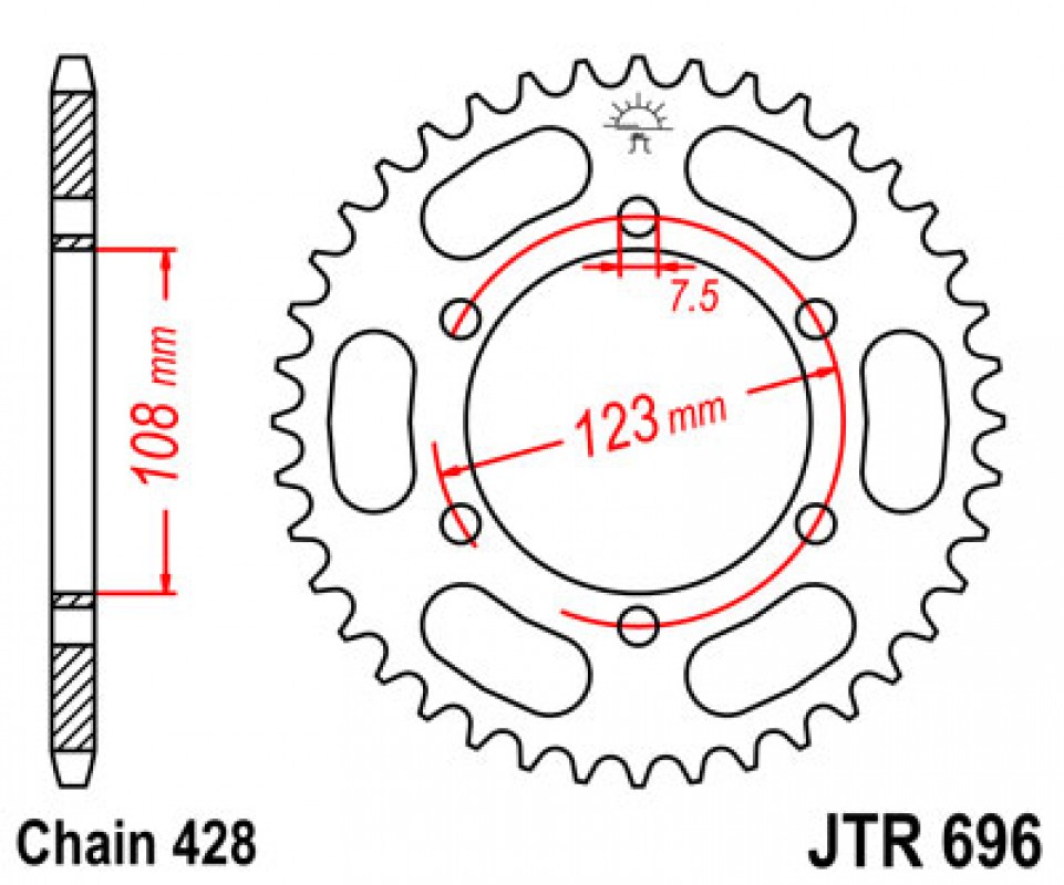 JT lánckerék JTR696.49