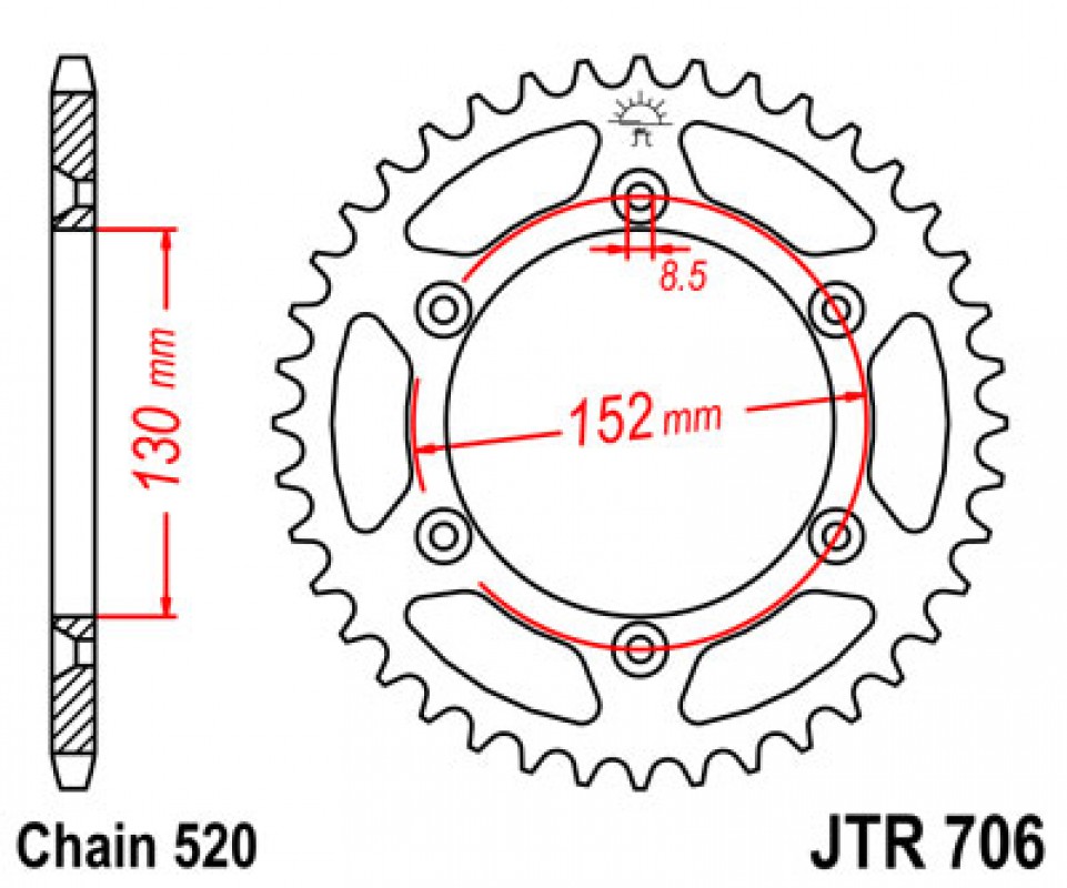 JT lánckerék JTR706.46