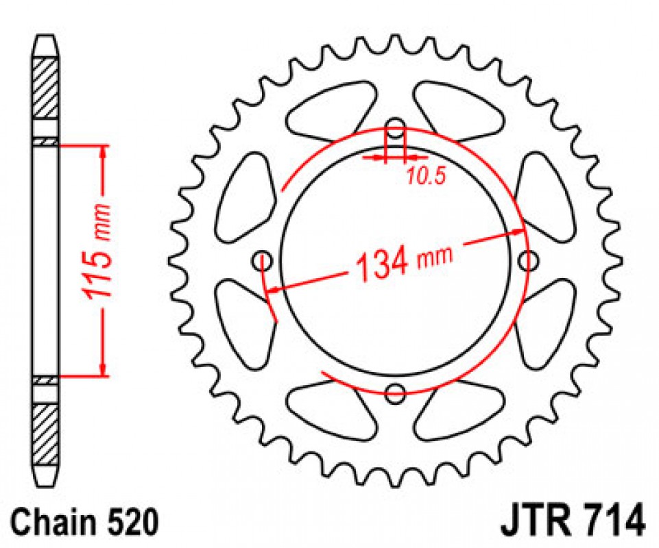 JT lánckerék JTR714.50