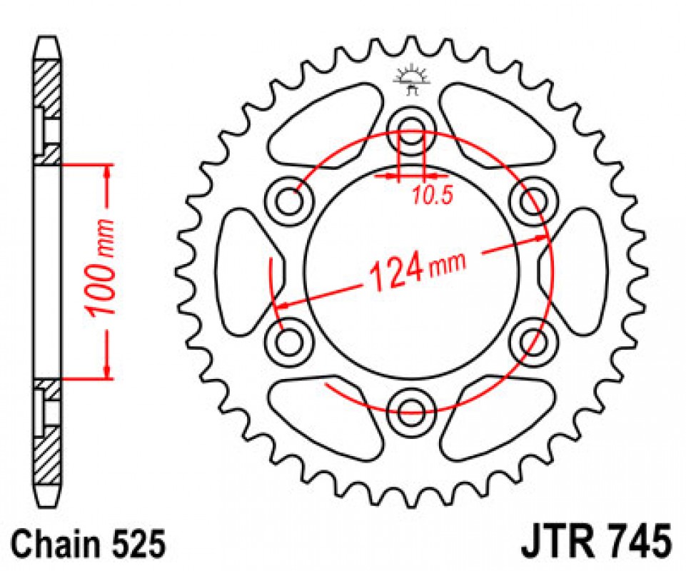 JT lánckerék JTR745.37