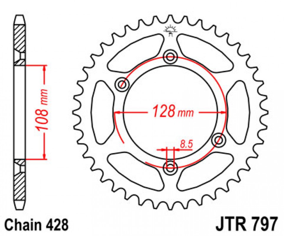 JT lánckerék JTR797.51