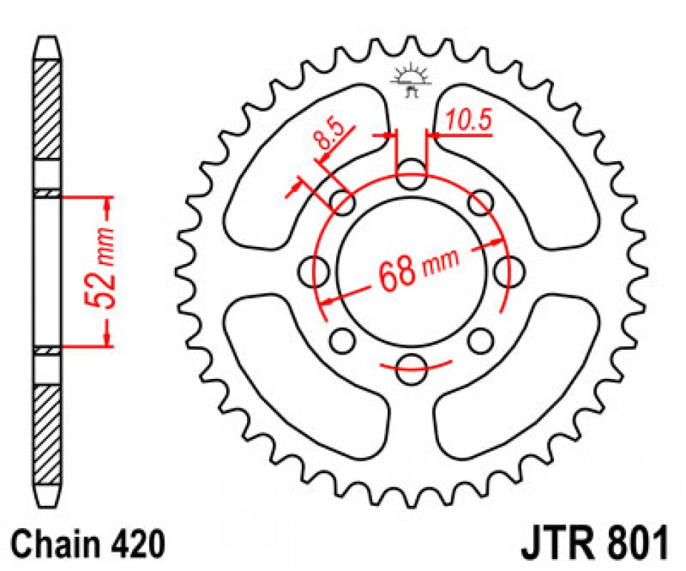 JT lánckerék JTR801.26