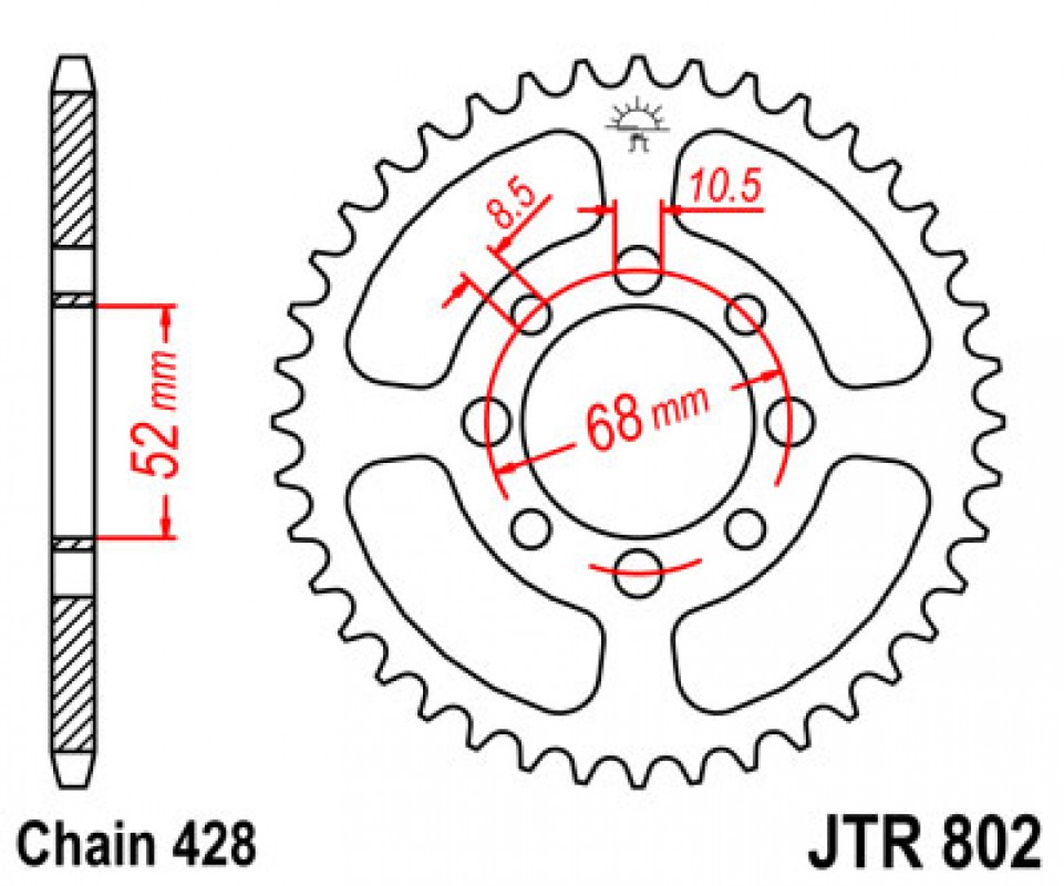 JT lánckerék JTR802.32