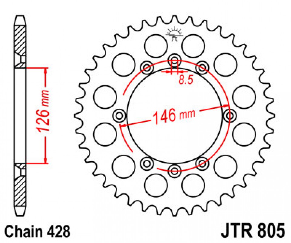 JT lánckerék JTR805.50