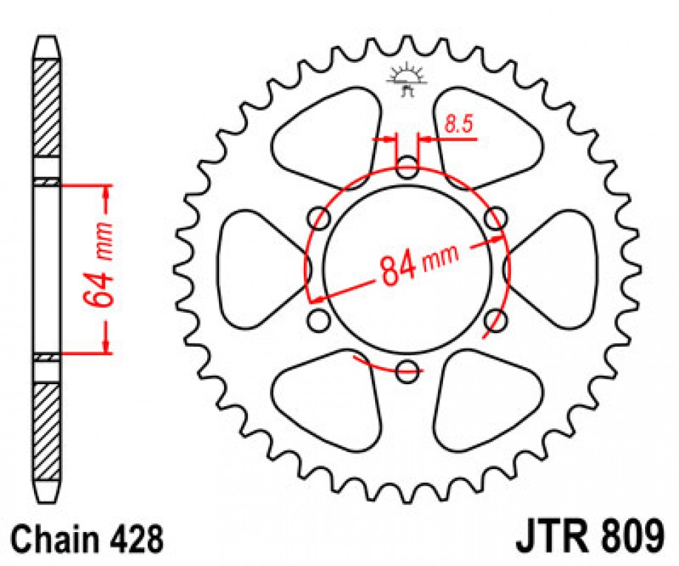 JT lánckerék JTR809.54