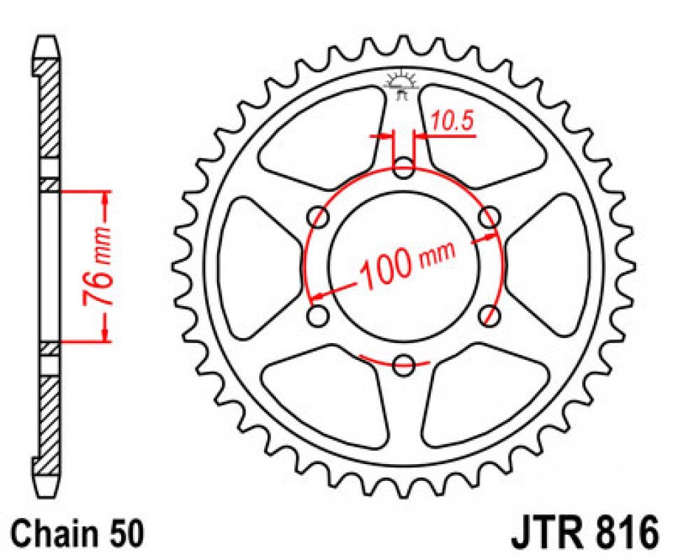 JT lánckerék JTR816.52