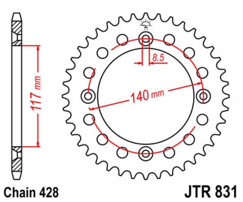JT lánckerék JTR831.48