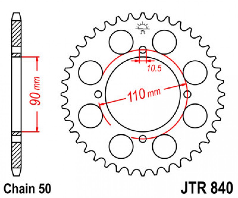 JT lánckerék JTR840.35